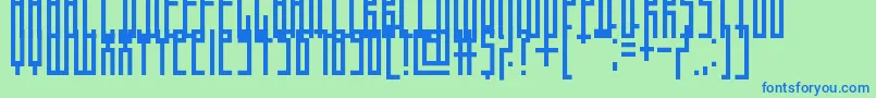 Thinman Font – Blue Fonts on Green Background