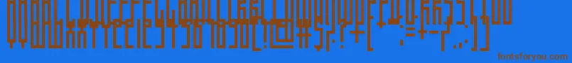 Thinman Font – Brown Fonts on Blue Background