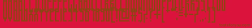 Thinman Font – Brown Fonts on Red Background