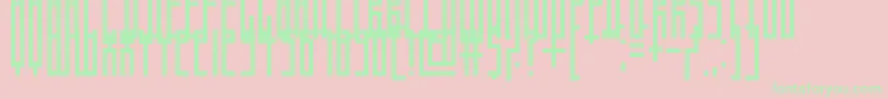 Thinman-Schriftart – Grüne Schriften auf rosa Hintergrund