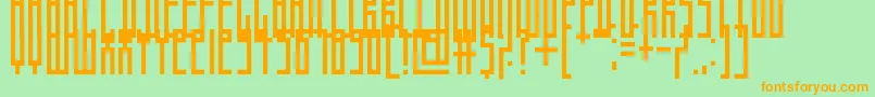 Thinman Font – Orange Fonts on Green Background
