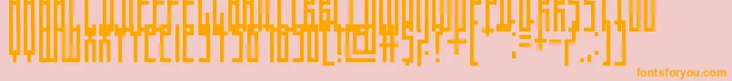 Thinman Font – Orange Fonts on Pink Background