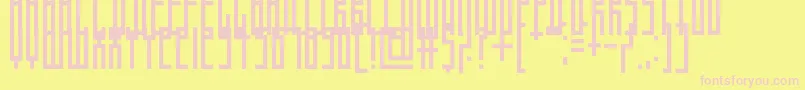 Thinman Font – Pink Fonts on Yellow Background