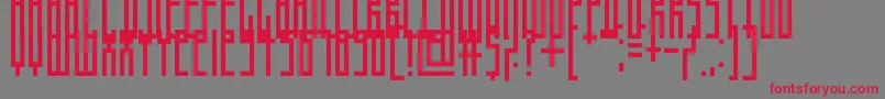 Thinman Font – Red Fonts on Gray Background