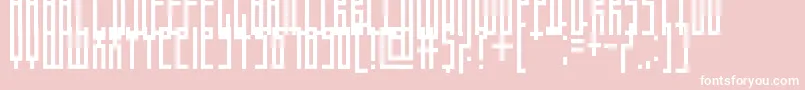 Thinman-Schriftart – Weiße Schriften auf rosa Hintergrund
