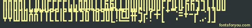 フォントThinman – 黒い背景に黄色の文字