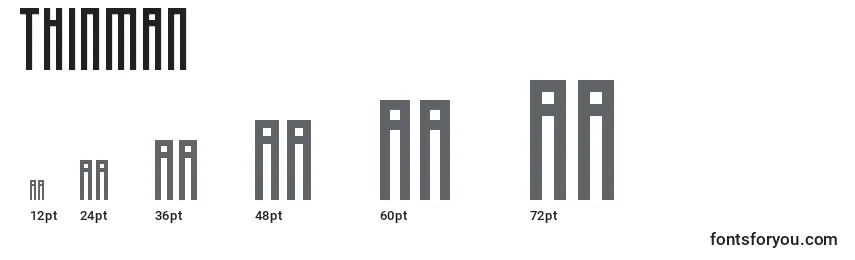 Thinman Font Sizes