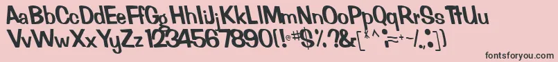 FertileRegular Font – Black Fonts on Pink Background