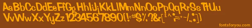 FertileRegular Font – Orange Fonts on Brown Background