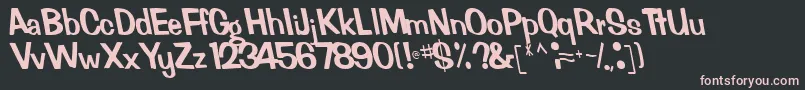 FertileRegular Font – Pink Fonts on Black Background