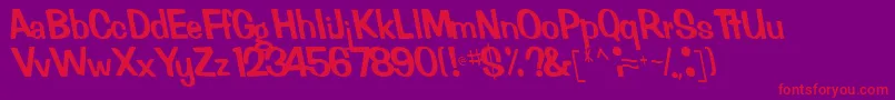 FertileRegular Font – Red Fonts on Purple Background