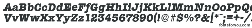 TypewriterserialXboldItalic-Schriftart – Schriftarten, die mit T beginnen