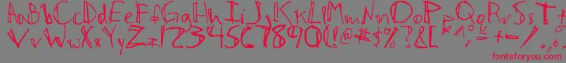 Cafepop Font – Red Fonts on Gray Background