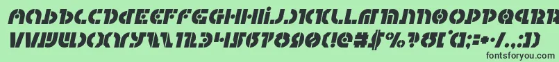 フォントQuestlokital – 緑の背景に黒い文字