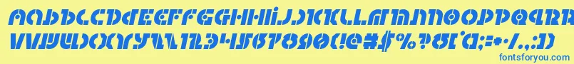 Questlokital Font – Blue Fonts on Yellow Background