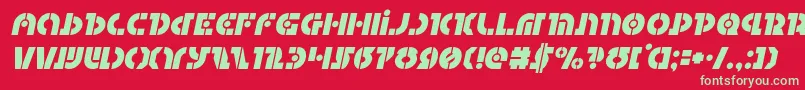 Questlokital Font – Green Fonts on Red Background