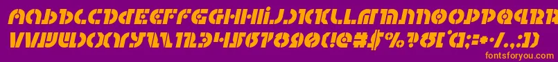 Questlokital Font – Orange Fonts on Purple Background