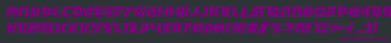 Questlokital-Schriftart – Violette Schriften auf schwarzem Hintergrund