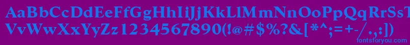 GoudytBold Font – Blue Fonts on Purple Background