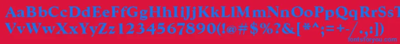 GoudytBold Font – Blue Fonts on Red Background