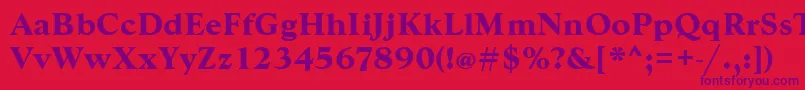 GoudytBold Font – Purple Fonts on Red Background