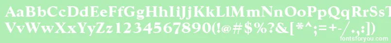 GoudytBold Font – White Fonts on Green Background