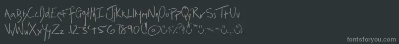 フォントIrrep – 黒い背景に灰色の文字