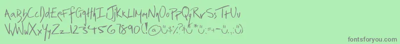 フォントIrrep – 緑の背景に灰色の文字