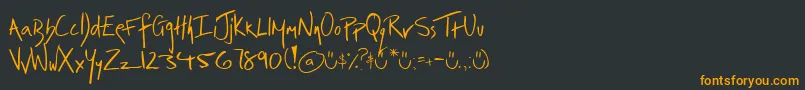 フォントIrrep – 黒い背景にオレンジの文字