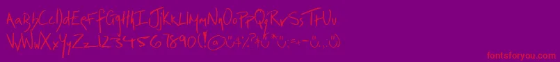 Irrep Font – Red Fonts on Purple Background