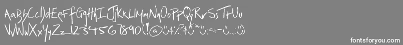 フォントIrrep – 灰色の背景に白い文字