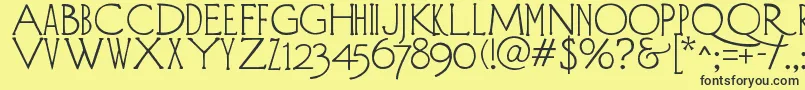 DiehlDeco Font – Black Fonts on Yellow Background