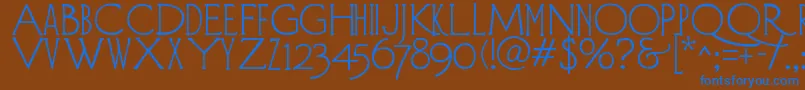 DiehlDeco Font – Blue Fonts on Brown Background