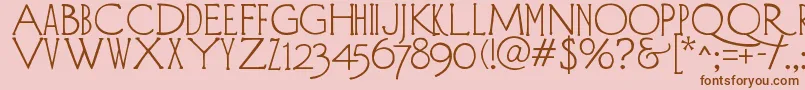 DiehlDeco Font – Brown Fonts on Pink Background