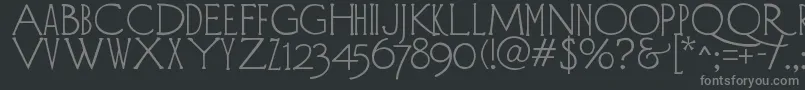 DiehlDeco Font – Gray Fonts on Black Background