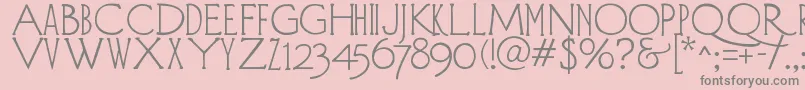 DiehlDeco Font – Gray Fonts on Pink Background