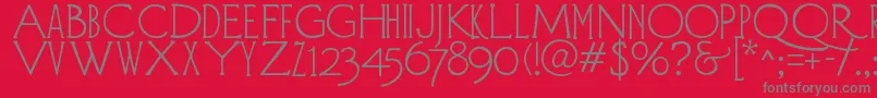 DiehlDeco Font – Gray Fonts on Red Background