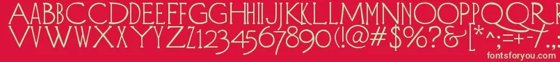 DiehlDeco Font – Green Fonts on Red Background