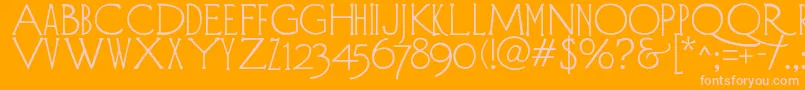 DiehlDeco Font – Pink Fonts on Orange Background