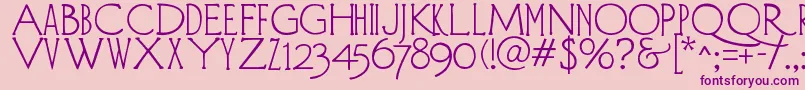 DiehlDeco-Schriftart – Violette Schriften auf rosa Hintergrund