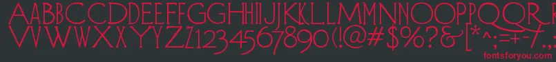 DiehlDeco Font – Red Fonts on Black Background