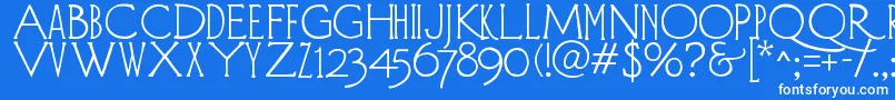 DiehlDeco Font – White Fonts on Blue Background