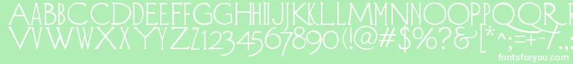 DiehlDeco Font – White Fonts on Green Background