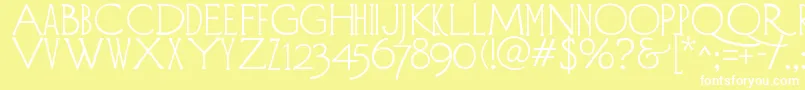 DiehlDeco Font – White Fonts on Yellow Background