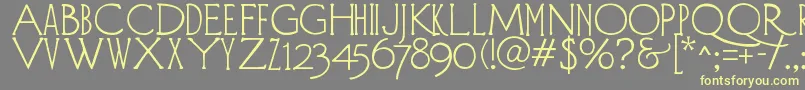 DiehlDeco Font – Yellow Fonts on Gray Background