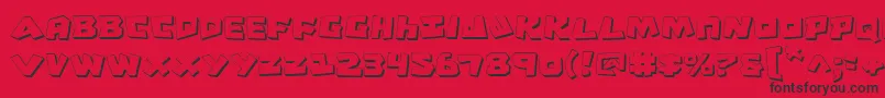Cros Font – Black Fonts on Red Background