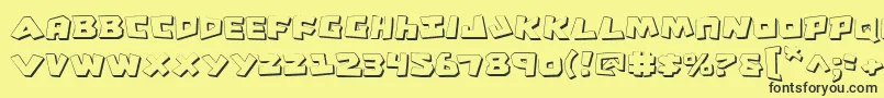 Cros Font – Black Fonts on Yellow Background