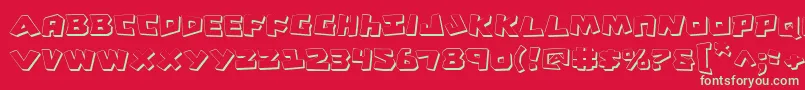 Cros Font – Green Fonts on Red Background