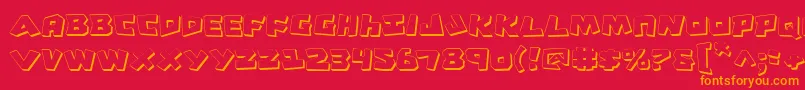 Cros Font – Orange Fonts on Red Background