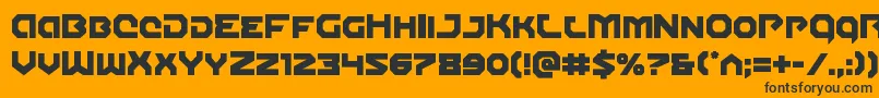 Gunnerstorm Font – Black Fonts on Orange Background